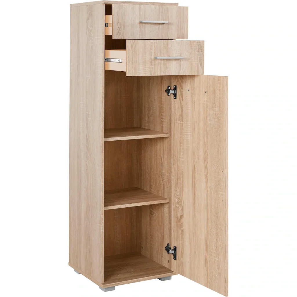 Meuble à Chaussures Buffet Bas Blanc – 3 Portes et Multiples Étagères